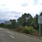 110112carreteraastorganogarejas Imagen del punto kilométrico en el que finaliza la carretera, cerca del enlace con la LE-125.
