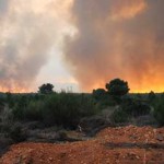 120820incendioforestalvalduerna El fuego se desplaza desde Quintanilla hacia Destriana.