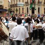 130616conciertobandaplaza Un momento del concierto en la Plaza Mayor.
