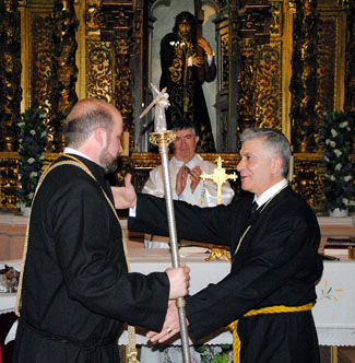 Toma de posesión del nuevo juez de la cofradÃa del Nazareno.