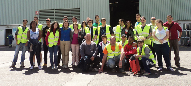 Visita de Escuela Taller de La Bañeza a planta de reciclaje de neumáticos RMD
