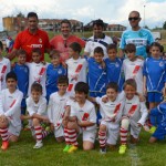 150531futbol7 Los equipos que llegaron a la final (San Lorenzo GC10 – Casa Asturias) antes de disputarla. Todo un detalle de deportividad. / Foto: CD La Bañeza - @CD_LB