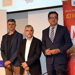 180619eurovelo Palazuelo (centro) durante la presentación de la iniciativa.