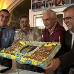 181020cenapalmas La tarta conmemorativa fue uno de los momentos más especiales de la jornada.