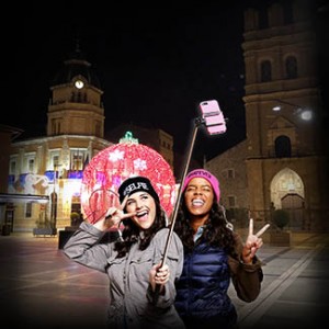 181215selfienavidad Una idea de 'selfie' navideño en la Plaza Mayor.