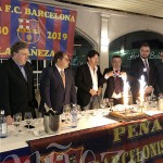 190622cenapenafcbarcelona La tarta del aniversario fue el momento más emotivo del encuentro.