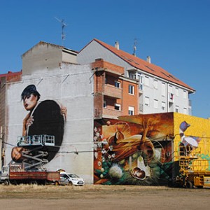 190818artaerorap Algunas de las obras, en progreso, de la edición 2019.