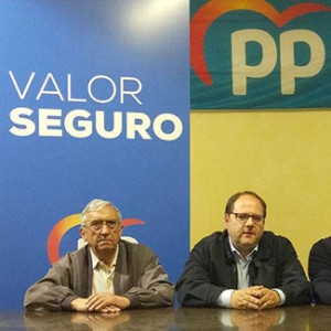 210225josemateos José Mateos y Javier Carrera durante la presentación del programa del Partido Popular para las pedanías en mayo de 2019.