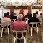 210926fiestaperegrino La celebración religiosa tuvo lugar en el exterio del albergue, como es costumbre,