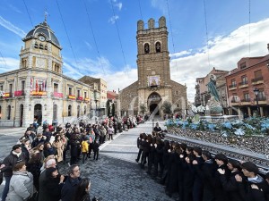 231208procesioninmaculada Llegada de la procesión a la Plaza Mayor.